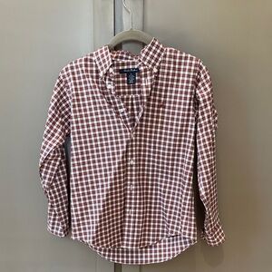 Brooks Brothers Brown and White Button Down Non Iron Shirt